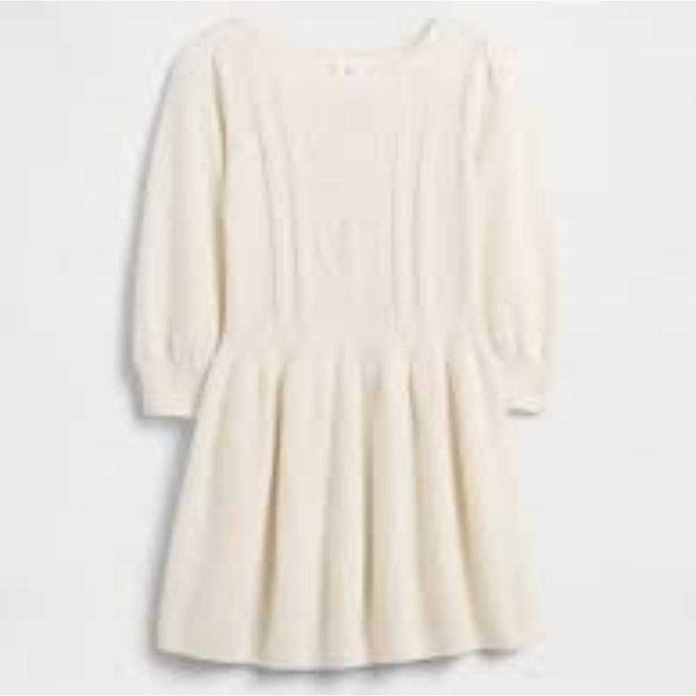 GAP Ivory Cable-Knit 100%Cotton Sweater Dress